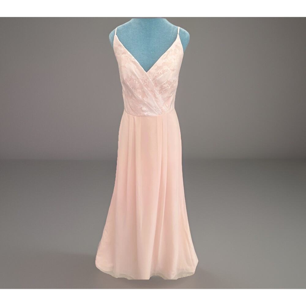 Hayley Paige Formal dress Women 10 Pink chiffon bodice perfect Prom Wedding